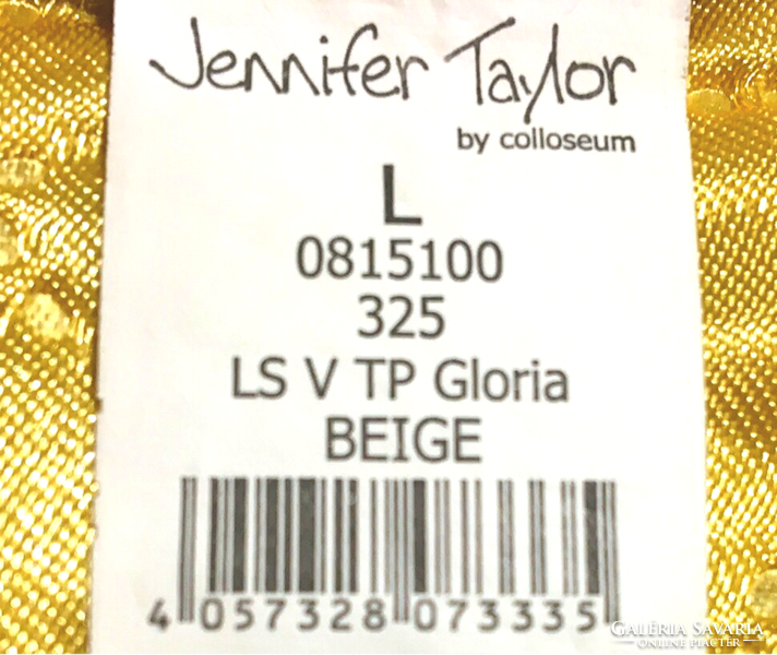 Csipkés gyönyörű női tunika blúz felső beige Jennifer Taylor by colloseum L
