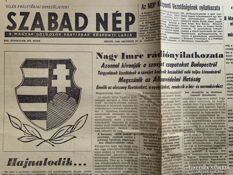 1956 HAJNALODIK  / Nagy Imre rádióbeszéde oktober 29