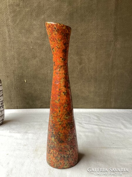 Hódmezővásárhely retro ceramic vase 32 cm.