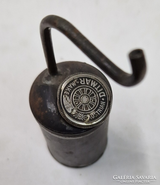 Ditmar antique copper oiler with branding in preserved condition