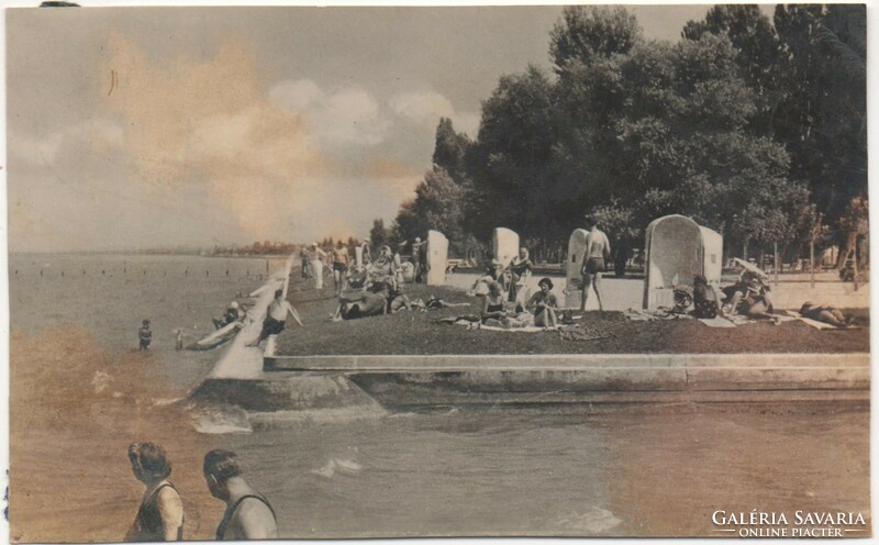 Ba - 539 Akinek a Balaton a szép Emlék  Siófok - strand 1931 (Monostory fotó)