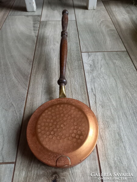 Interesting old copper bed warmer (45.5x14 cm)