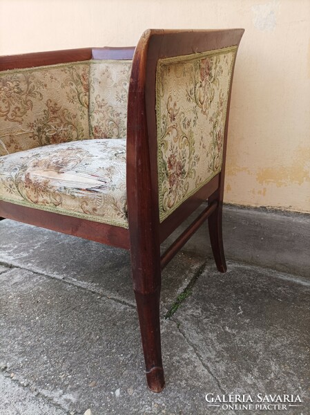 Századfordulós bécsi, tömör mahagóni fából készült fotel