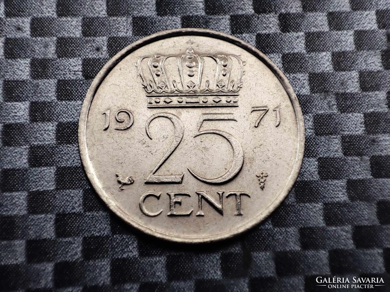 Netherlands 25 cents, 1971