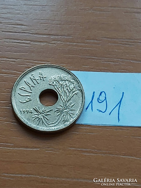 Spain 25 pesetas 1994 Canary Islands, aluminum bronze 191.