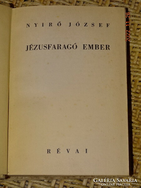 József Nyírő: jesus-carving man halina 1937 Transylvanian eszch