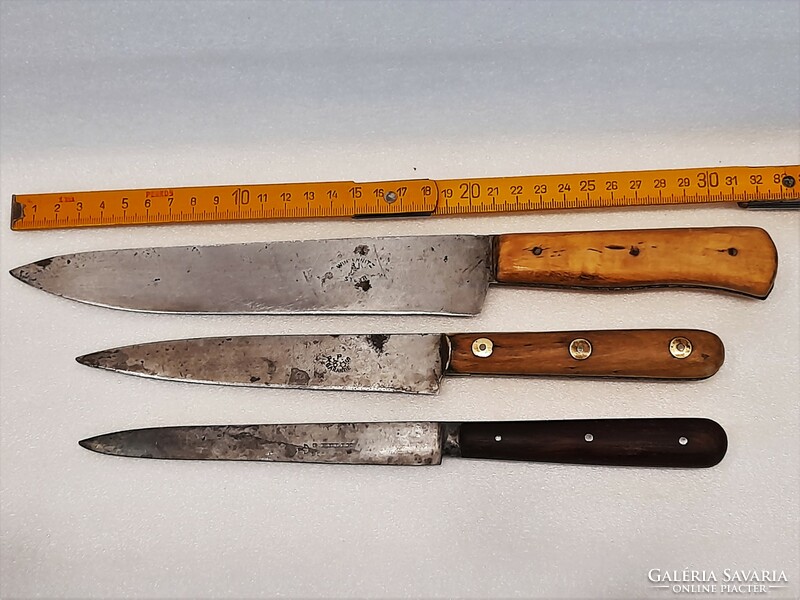 3 Pcs. Nice marked antique kitchen knife