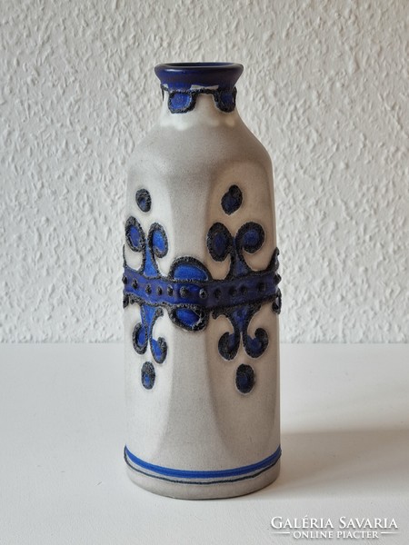 Vintage német Marei  fat lava váza , brugge dekorral  - 4107 - ritka darab