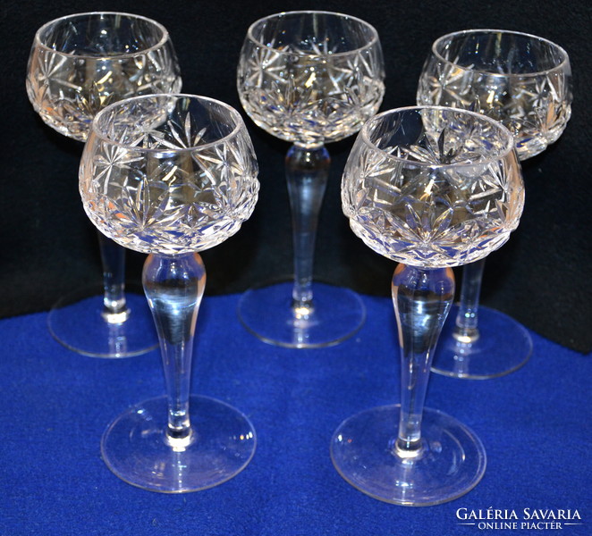 Crystal stemmed wine and cognac glass