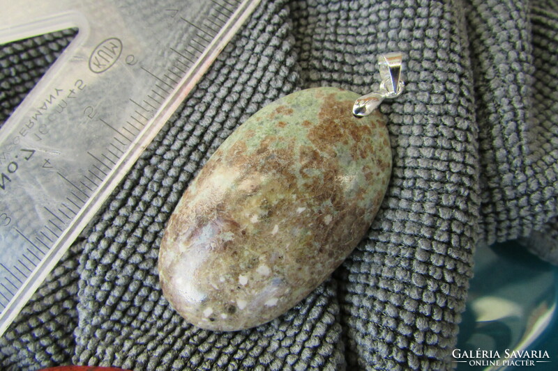 Diopside - vesuvian pendant made with unique craftsmanship