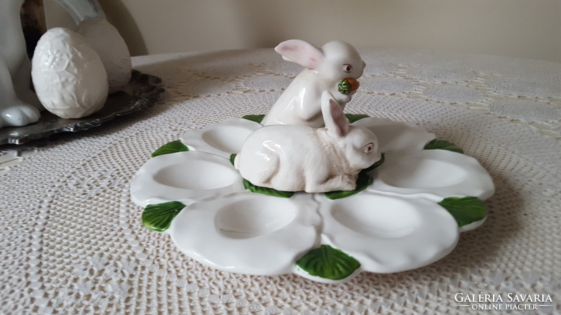 Bunny bassamo, artistic design ceramic egg holder