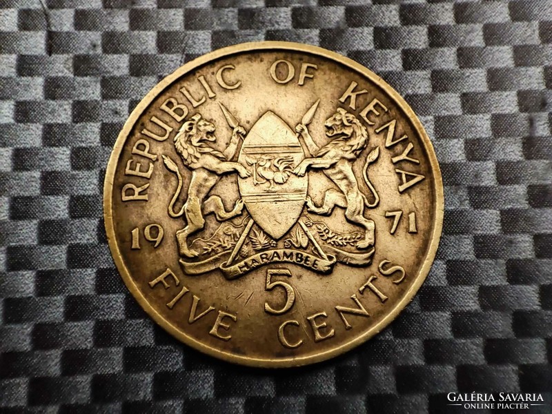 Kenya 5 cents, 1971