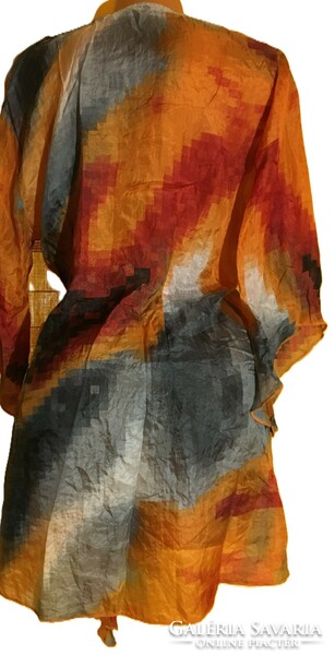 100% Silk silk per una women's tunic top blouse l 14