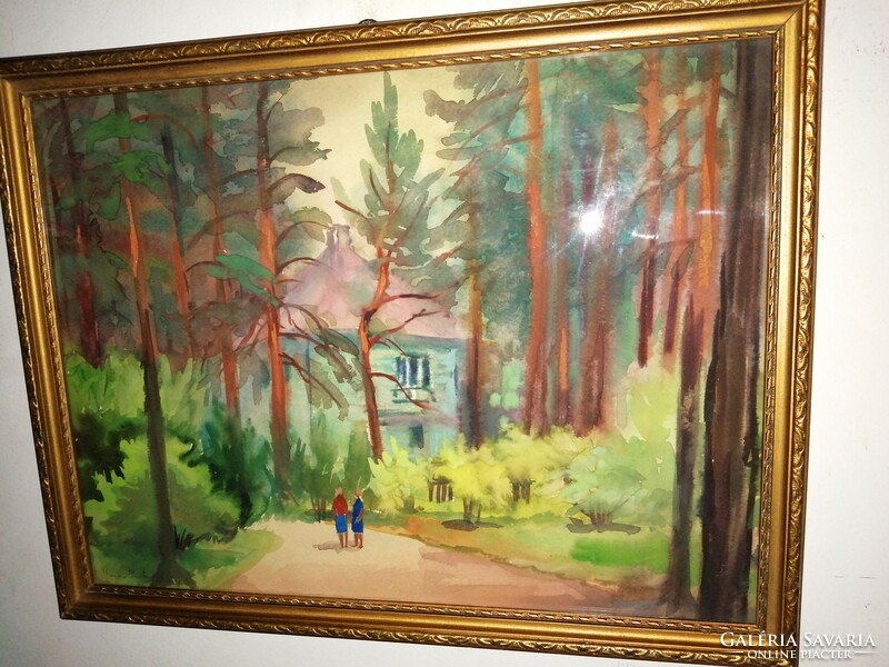 In Piestany. A beautiful painting attributed to a famous Hungarian painter.