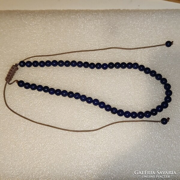 Wonderful lapis lazuli necklace with sliding clasp 60cm/-30cm
