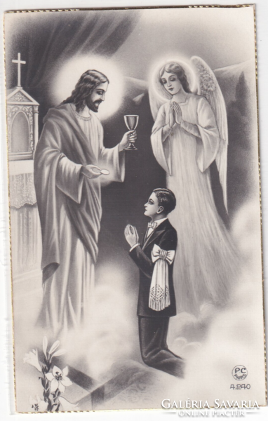 H:135 Vallásos Húsvéti Üdvözlő képeslap postatiszta