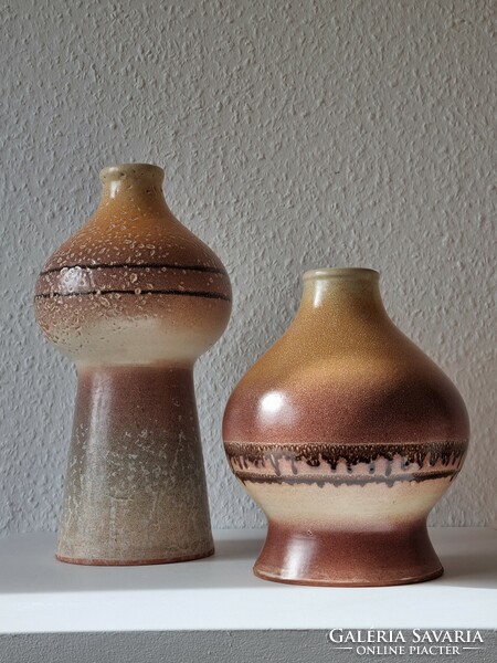 Pair of ceramic artist Ilona Lammel's works - 1970s