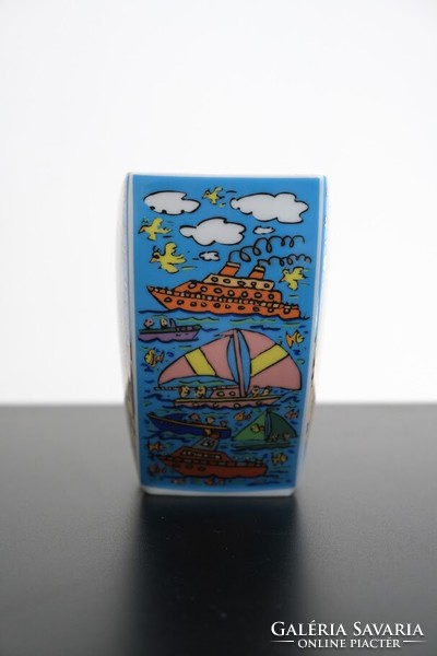 James rizzi 'big apple' porcelain sammeldose for rosenthal studio line, German, 1999