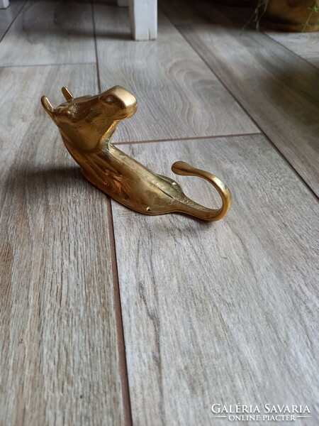 Luxurious old copper horse hanger (14.5x4.5x7.7 cm)