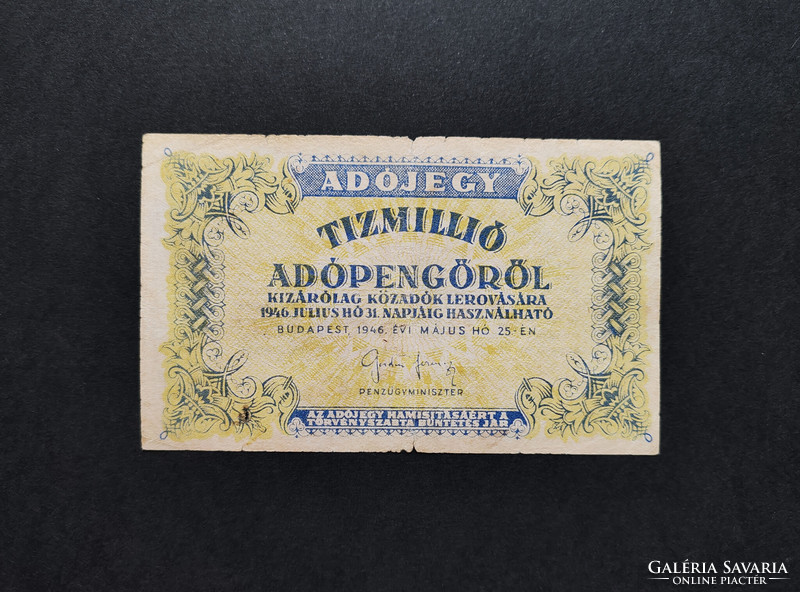 Ten million tax stamps / tax stamp 1946, f+