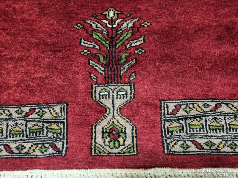 Kézi csomózású 100x125 cm gyapjú perzsa szőnyeg falikép BZ102