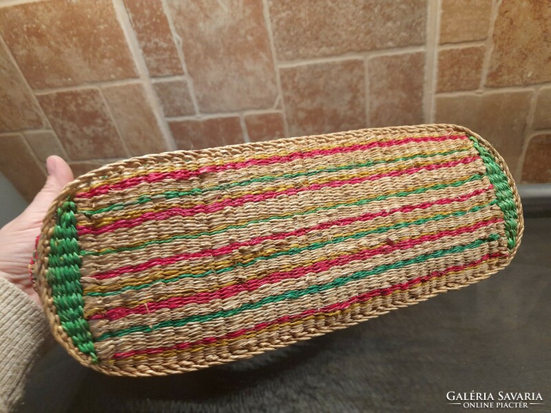 Vintage/retro colorful woven bag/basket in excellent condition 1960s