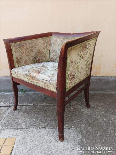 A turn-of-the-century Viennese armchair made of solid mahogany wood