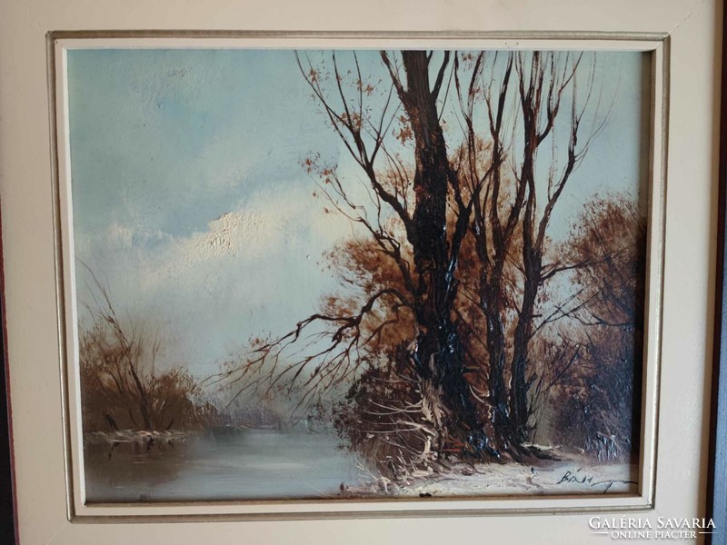 Winter painting by Tibor Bán
