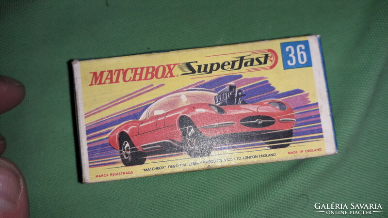 1970. Matchbox no. 36. - Superfast - draguar - 1:64 scale metal car with original box for collectors