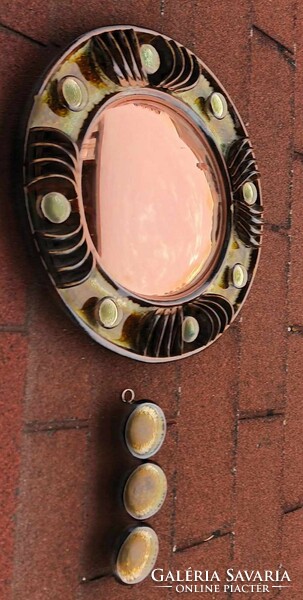 Gyula Végvár industrial art design ceramic mirror special