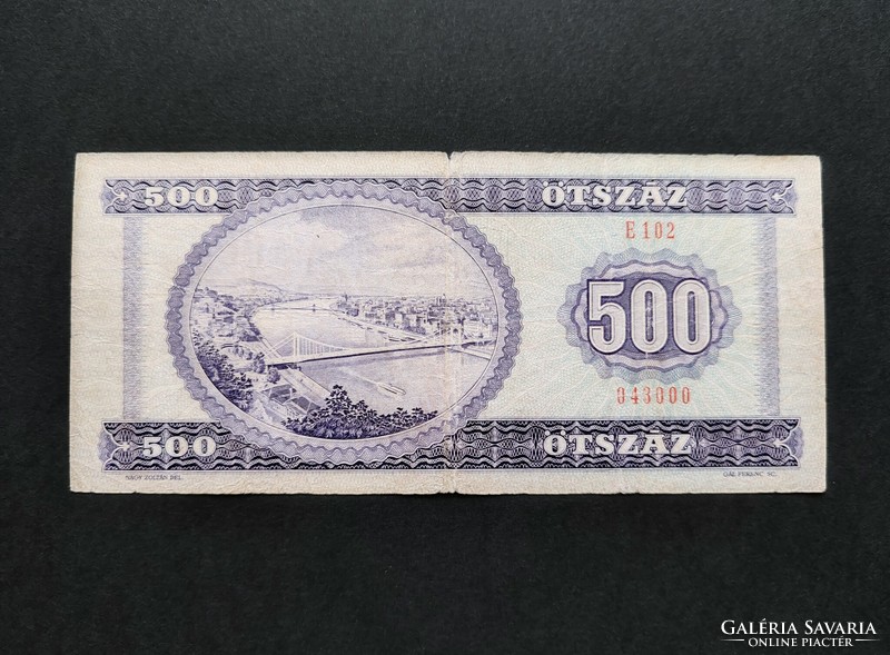 500 Forint 1990, F+ (pici tollfirka - Ady bajusszal)