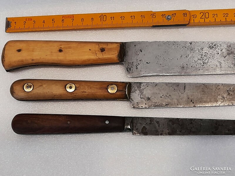 3 Pcs. Nice marked antique kitchen knife