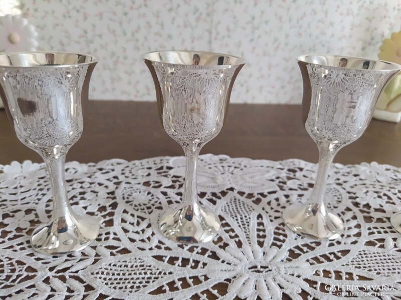 Silver-plated goblets