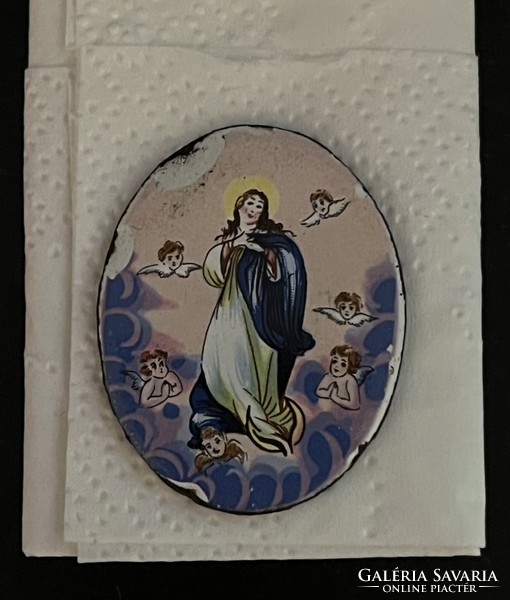Szűz Mária Medál ( arany vagy ezüst ) keretbe foglalható