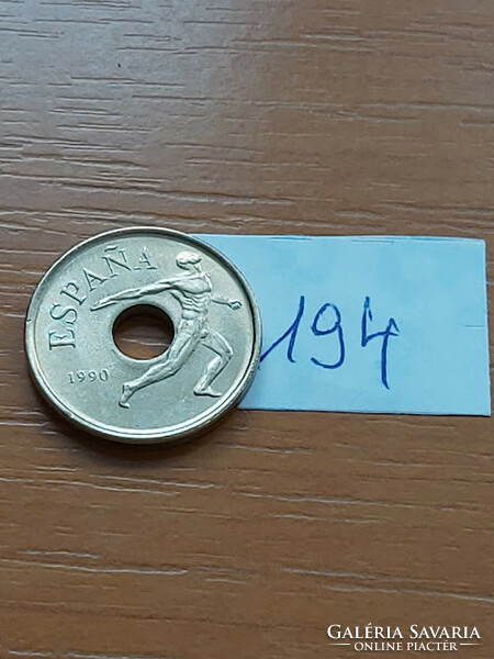 SPANYOLORSZÁG 25 PESETA 1990 XXV. Olimpiai  Barcelona 1992, Alumínium-Bronz, 194.