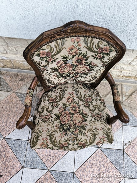 Gobelin armchair graceful spring epedàs neo-baroque armchair carved desk armchair