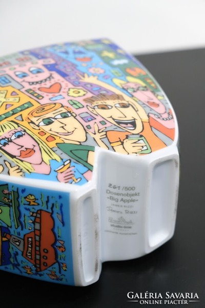 James Rizzi „Big Apple” porcelán Sammeldose a Rosenthal Studio Line számára, Német, 1999