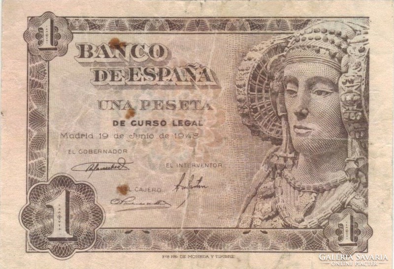 1 Peseta 1948 Spain 1.