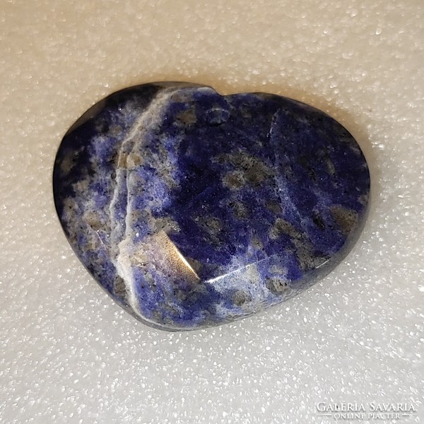 Faceted sodalite heart pendant is beautiful