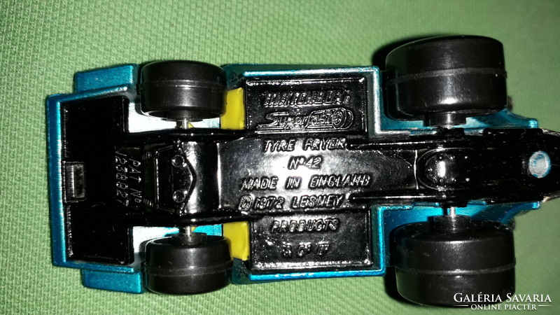 1972. MATCHBOX NO.42. SUPERFAST - TYRE FRYER - 1:64 méretű fém kisautó EREDETI DOBOZÁVAL GYŰJTŐI