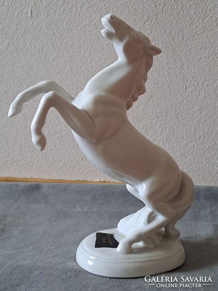 Szinte ingyen! UNTERWEISSBACH ÁGASKODÓ LÓ porcelán figura