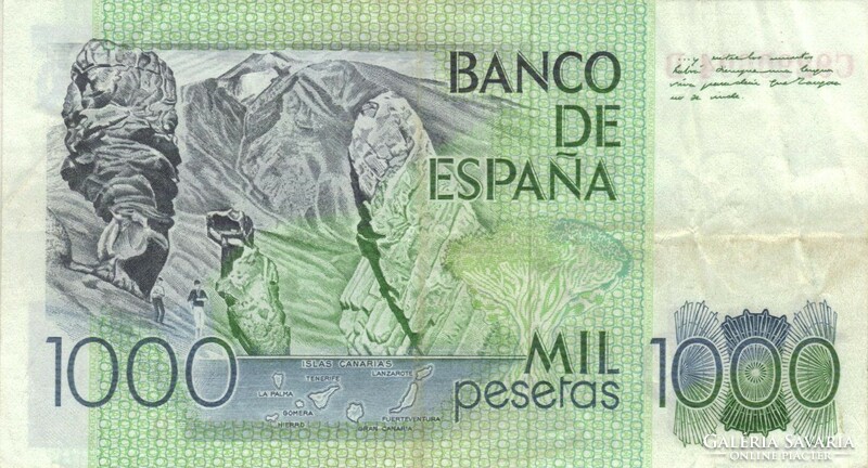 1000 peseta pesetas 1979 Spanyolország 2.