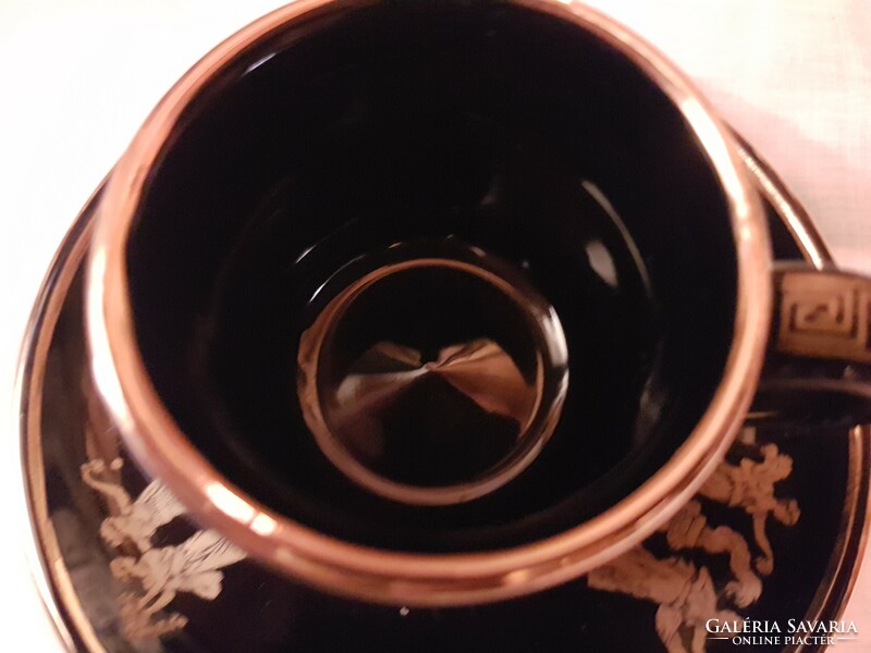 Görög mintás 24 karátos arannyal diszitett kávéscsésze  aljjal  pótlásra