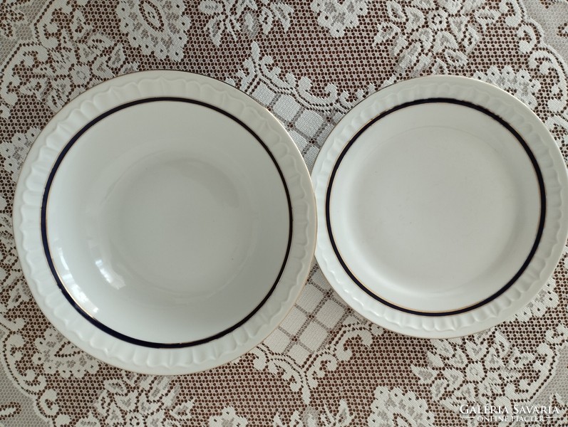 Porcelán köretes tál tányérral - lengyel