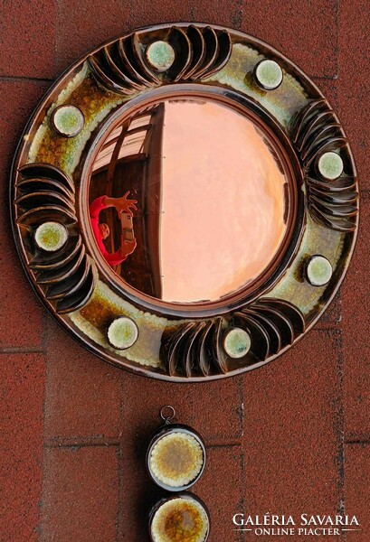 Gyula Végvár industrial art design ceramic mirror special