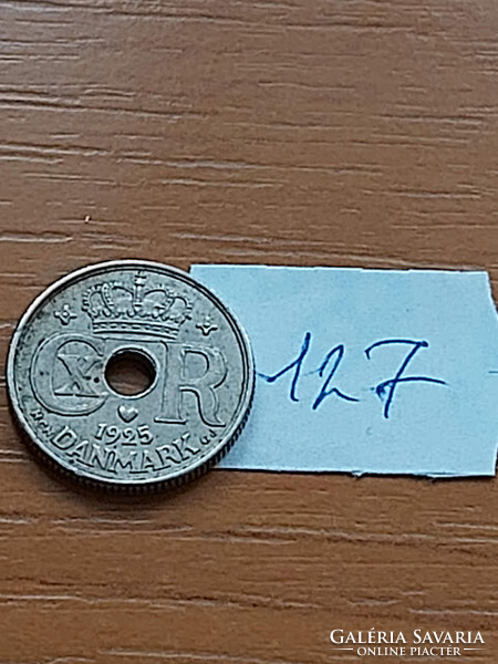 Denmark 10 öre 1925 copper-nickel, x. King Christian (Christian) 127.