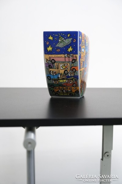 James Rizzi „Big Apple” porcelán Sammeldose a Rosenthal Studio Line számára, Német, 1999