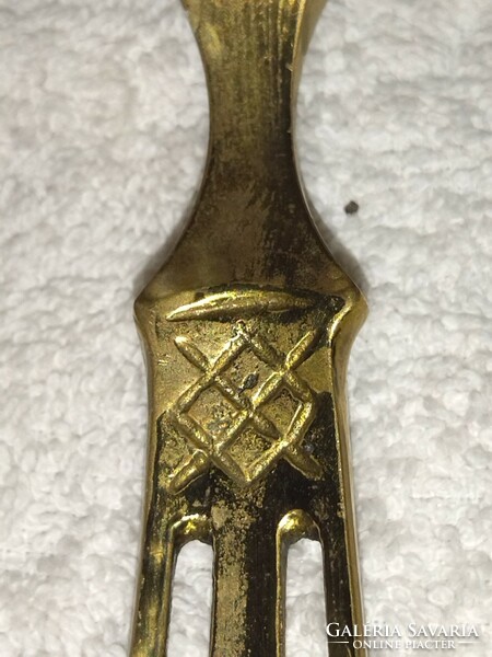 Beautiful devil head pattern heavy copper spring shoe pull spoon 39cm long