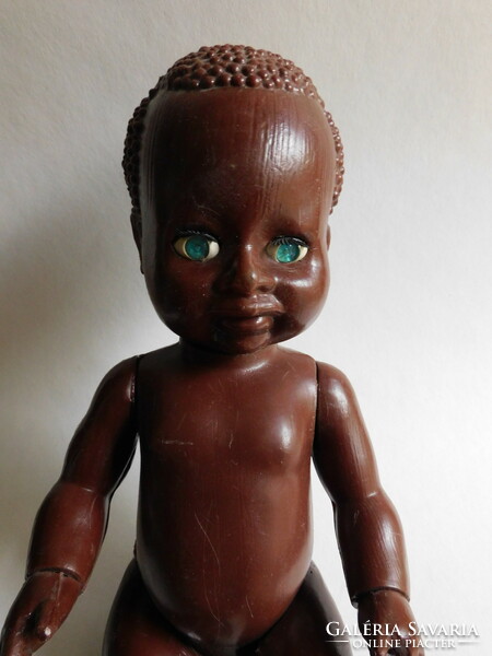 Rare vintage negro sleeping doll 60s - 39 cm