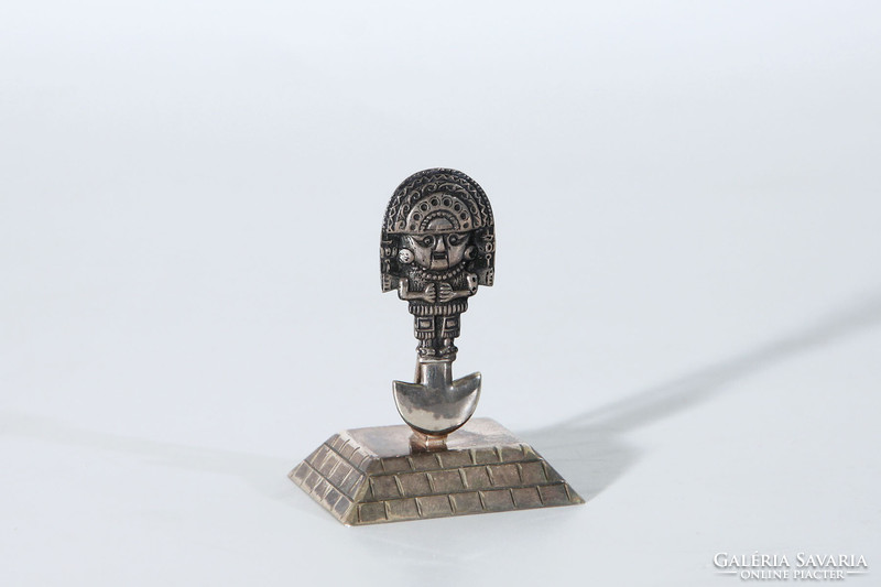 Silver (.950) Tumi Business Card Clip | peru inca temple knife business card holder aztec mayan